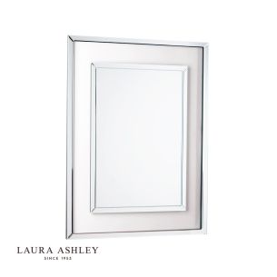 Laura Ashley Evie Small Rectangle Mirror Clear Frame 100 x 80cm