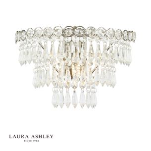 Laura Ashley Enid Wall Light Faceted Glass and Polished Nickel