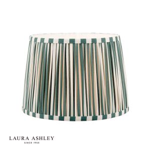 Laura Ashley Denwick Green Cotton Tapered Drum Shade 30cm/12 inch
