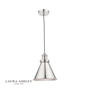Laura Ashley Rufus Pendant Polished Chrome 