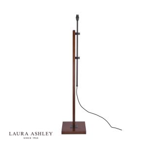 Laura Ashley Burdale Adjustable Floor Lamp Dark Wood & Industrial Brass Base Only
