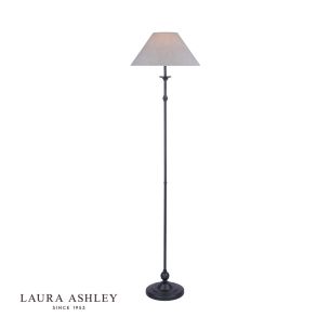 Laura Ashley Ludchurch Floor Lamp Industrial Black With Shade