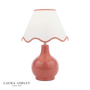 Laura Ashley Bramhope Table Lamp Terracotta Ceramic With Shade