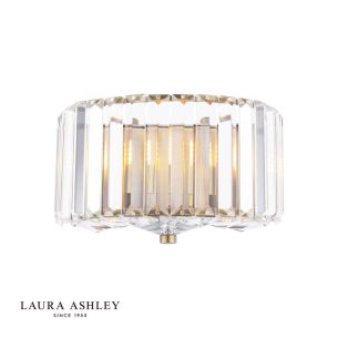 Laura Ashley Fernhurst Wall Light Crystal and Antique Brass