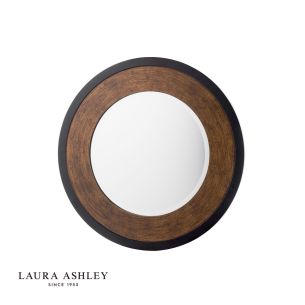 Laura Ashley Cara Small Round Mirror Mottled Bronze 60cm