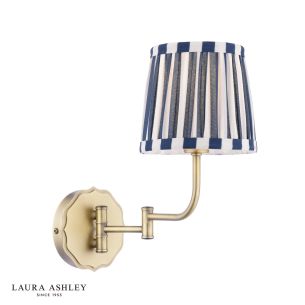 Laura Ashley Denwick Wall Light Matt Antique Brass With Shade
