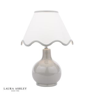 Laura Ashley Bramhope Table Lamp Grey Ceramic With Shade