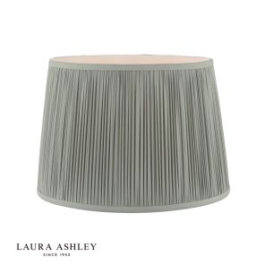 Laura Ashley Hemsley Green 100% Silk Tapered Drum Shade 30cm/12 inch