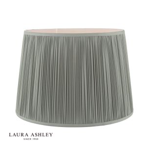 Laura Ashley Hemsley Green 100% Silk Tapered Drum Shade 40cm/16 inch