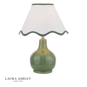 Laura Ashley Bramhope Table Lamp Green Ceramic With Shade