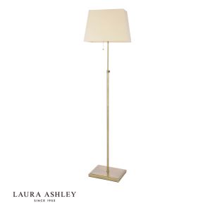 Laura Ashley Bartley Floor Lamp Antique Brass With Shade
