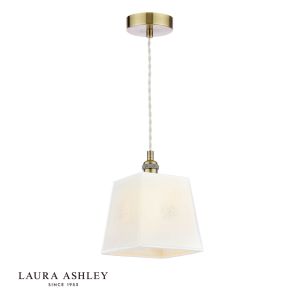 Laura Ashley Porcelain Pendant Cream and Antique Brass