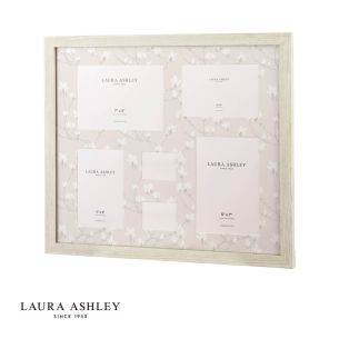 Laura Ashley Magnolia Photo Frame Matt White and Grey