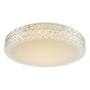 Liana Flush Clear Faceted Plastic LED