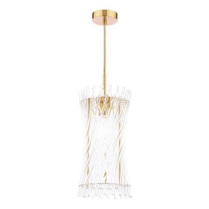 Loire Pendant Natural Brass and Glass