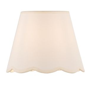 Lupo Ivory Linen Scalloped Shade 23cm