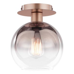 Lycia Flush Satin Bronze and Brown Ombre Glass