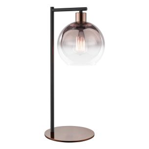 Lycia Table Lamp Satin Bronze and Bronze Ombre Glass