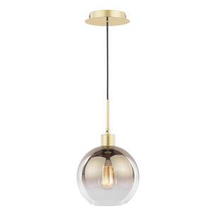 Lycia Pendant Satin Gold and Gold Ombre Glass