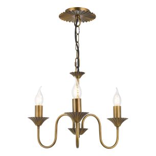 Lydian 3 Light Pendant Antique Bronze Fitting Only