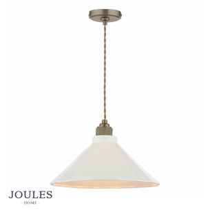 Joules Lynton Pendant Satin Bronze and Cream Ceramic