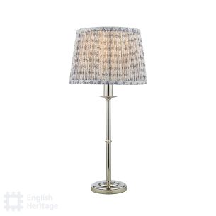 Marble Hill Table Lamp Polished Nickel With Shade