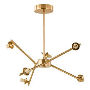 Naron 6 Light Semi-Flush Antique Bronze Fitting Only