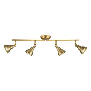 Nathaniel 4 Light Bar Spotlight Aged Brass