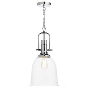 Nolan 1 Light Pendant Polished Chrome/ Clear
