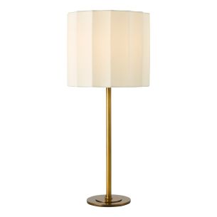 Noura Table Lamp Antique Bronze and Ivory With Shade