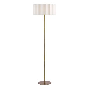 Noura Floor Lamp Antique Bronze and Ivory Ivory Scallop Shade