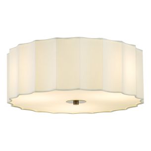 Noura 3 Light Flush Ivory and White