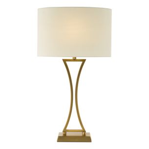 Oporto Table Lamp Aged Brass With Shade
