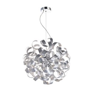 Rawley 9 Light Pendant Brushed Aluminium