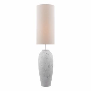 Roetta Floor Lamp White and Natural With Shade