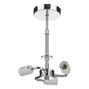 3 Light Suspension Polished Chrome Fitting Only