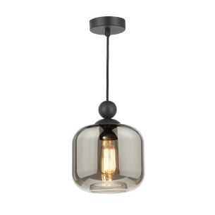 Pendant Matt Black with Smoked Glass