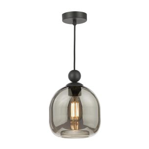 Pendant Matt Black with Smoked Glass