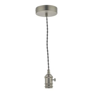 1 Light Antique Chrome E14 Suspension