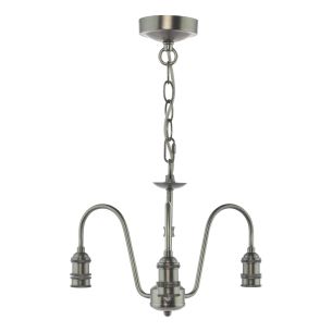 3 Light Suspension Antique Chrome Fitting Only