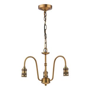 3 Light E14 Armed Suspension Antique Bronze