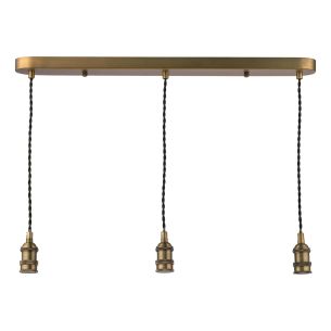 3 Light E14 Bar Suspension Antique Bronze