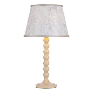 Spool Table Lamp Cream With Shade