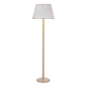 Spool Floor Lamp Cream With Shade