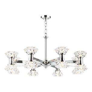 Tiana 16 Light Armed Pendant Polished Chrome