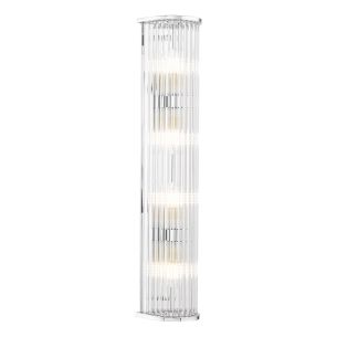 Tobiah 4 Light Bathroom Wall Light Polished Chrome and Glass IP44