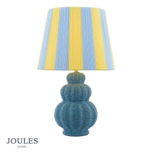 Joules Whitby Table Lamp Matt Blue With Shade