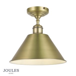Joules Wollaton Semi-Flush Matt Antique Brass