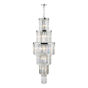 Angel 28 Light Chandelier Crystal and Polished Chrome