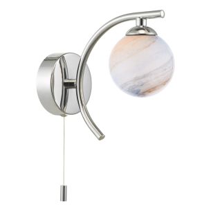 Atiya Wall Light Polished Chrome and Glass